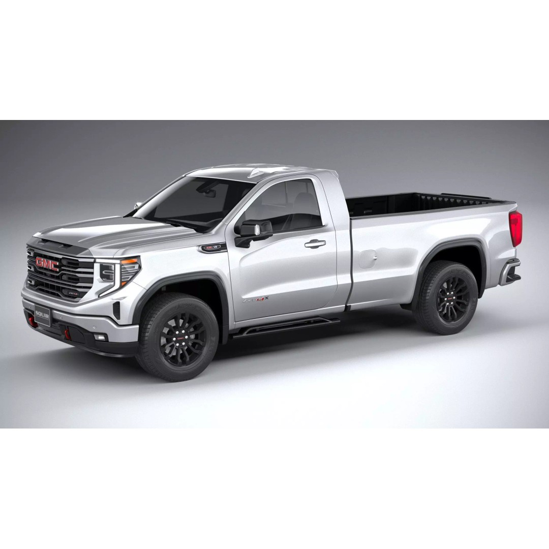 GMC Sierra AT4X 3D Model – High Poly Pickup, FBX, OBJ, Game Ready - View 2
