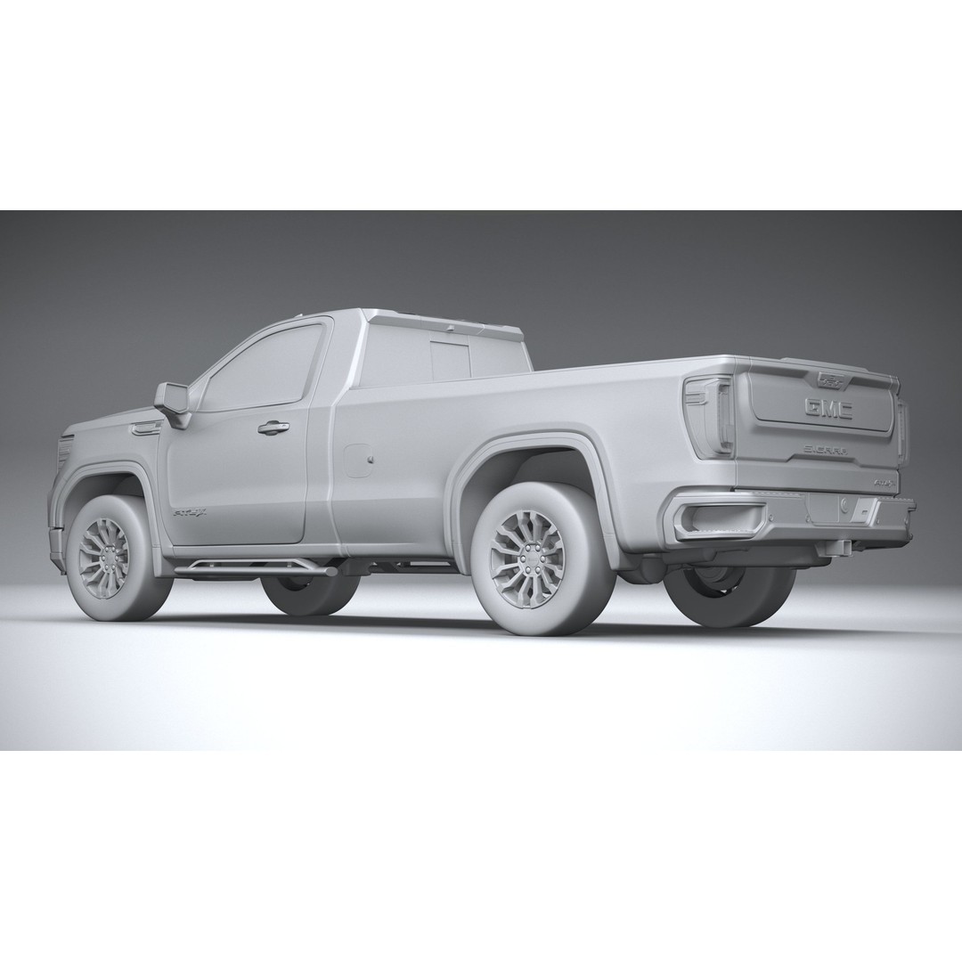 GMC Sierra AT4X 3D Model – High Poly Pickup, FBX, OBJ, Game Ready - View 23