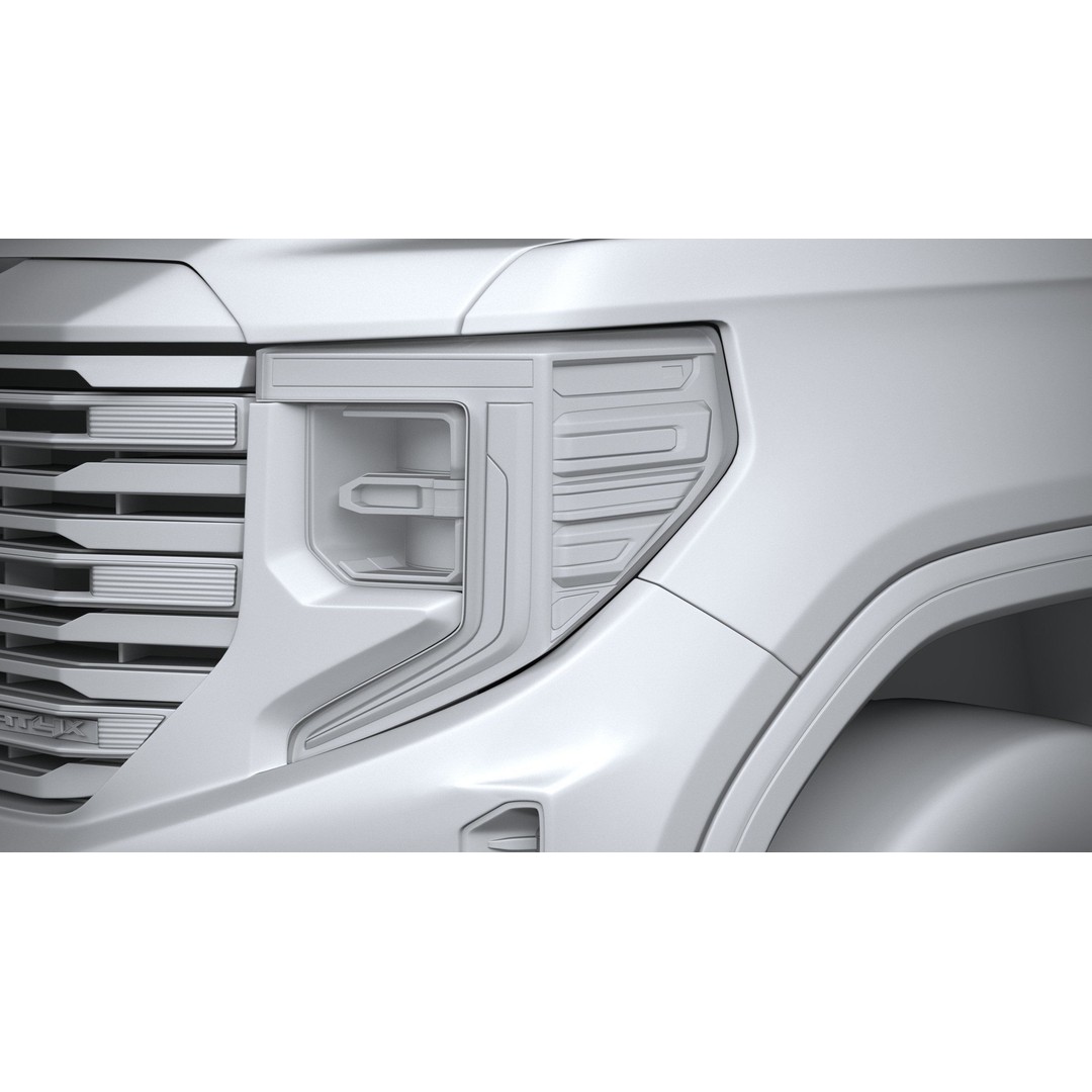 GMC Sierra AT4X 3D Model – High Poly Pickup, FBX, OBJ, Game Ready - View 25