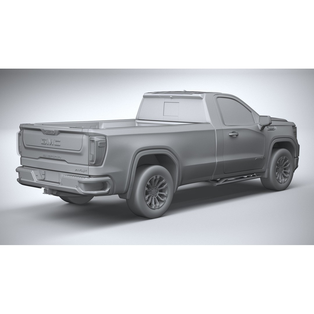 GMC Sierra AT4X 3D Model – High Poly Pickup, FBX, OBJ, Game Ready - View 27