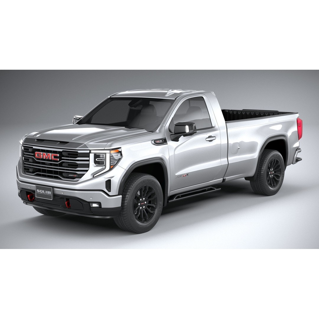 GMC Sierra AT4X 3D Model – High Poly Pickup, FBX, OBJ, Game Ready - View 3