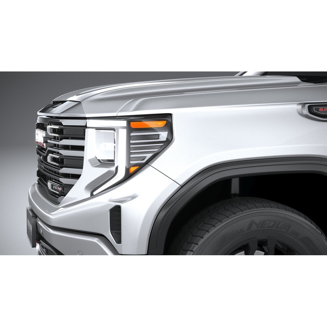 GMC Sierra AT4X 3D Model – High Poly Pickup, FBX, OBJ, Game Ready - View 5