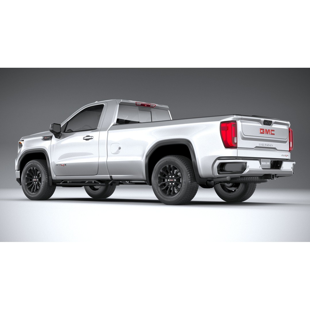 GMC Sierra AT4X 3D Model – High Poly Pickup, FBX, OBJ, Game Ready - View 7