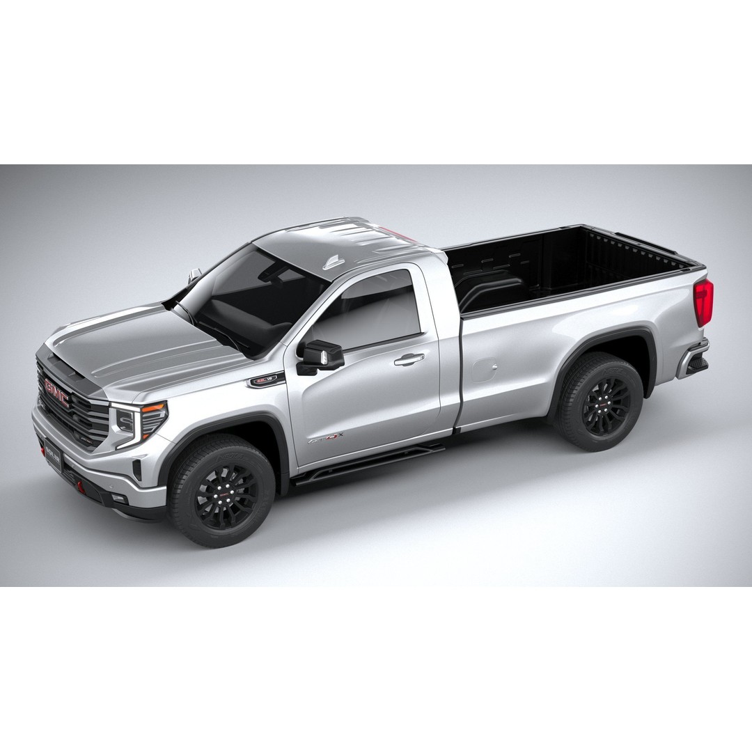 GMC Sierra AT4X 3D Model – High Poly Pickup, FBX, OBJ, Game Ready - View 9