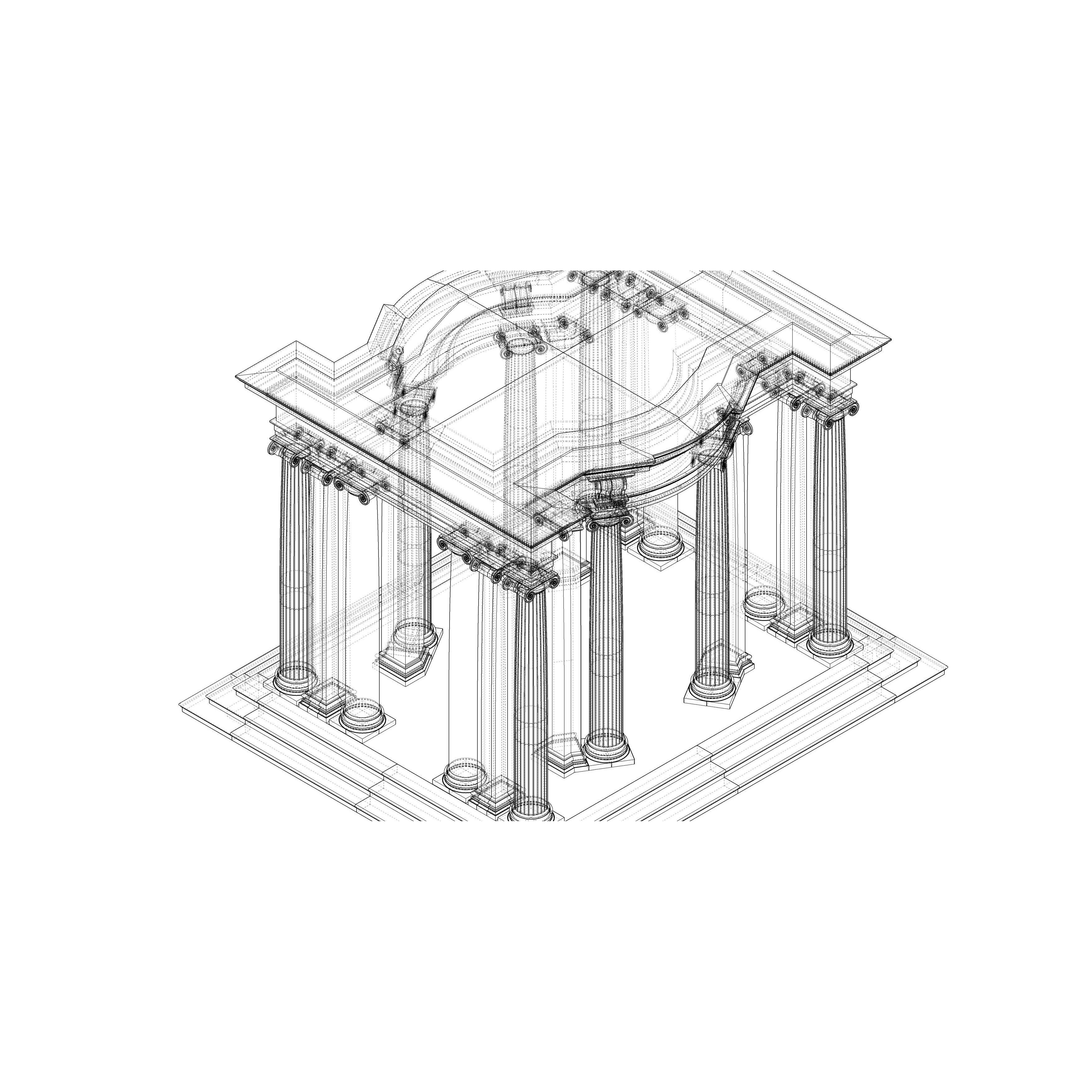 Gazebo Ionic Column - High-Quality 3D Model