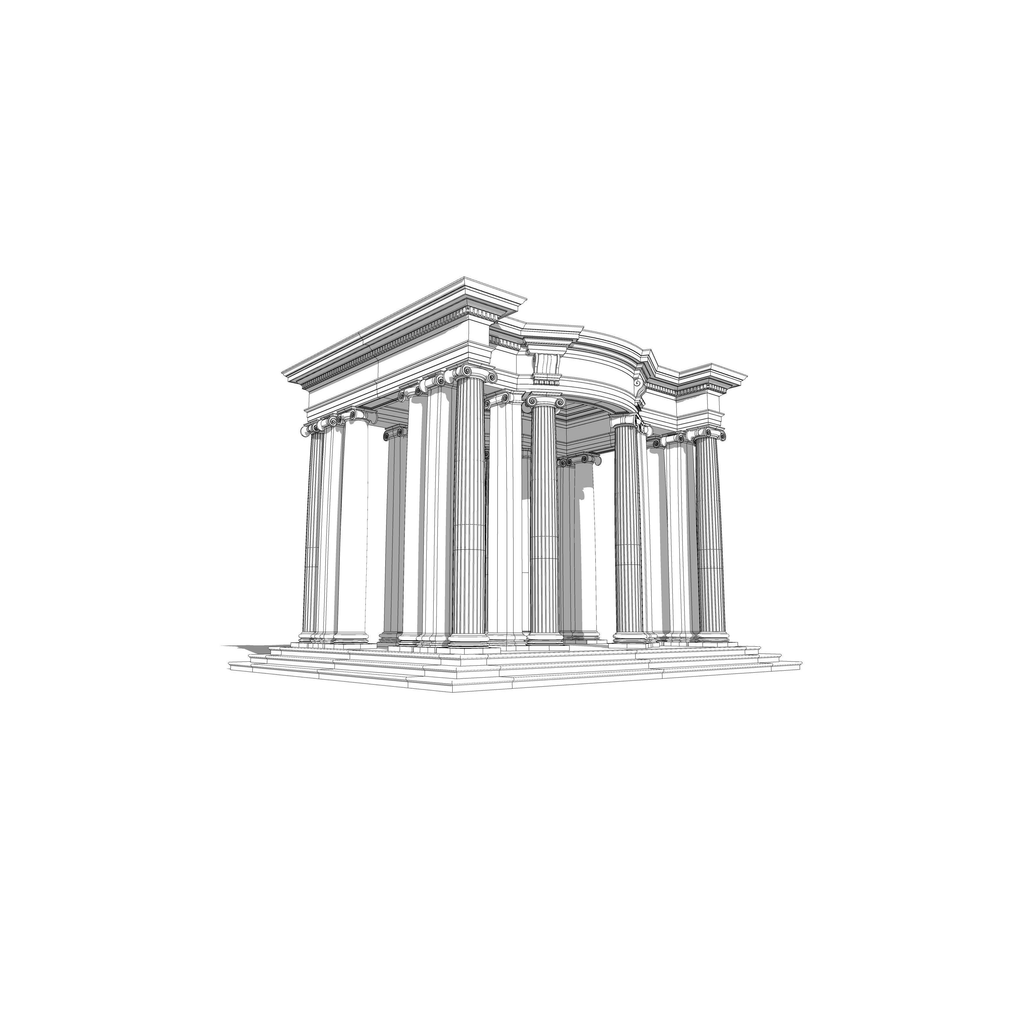 Gazebo Ionic Column - High-Quality 3D Model - View 10