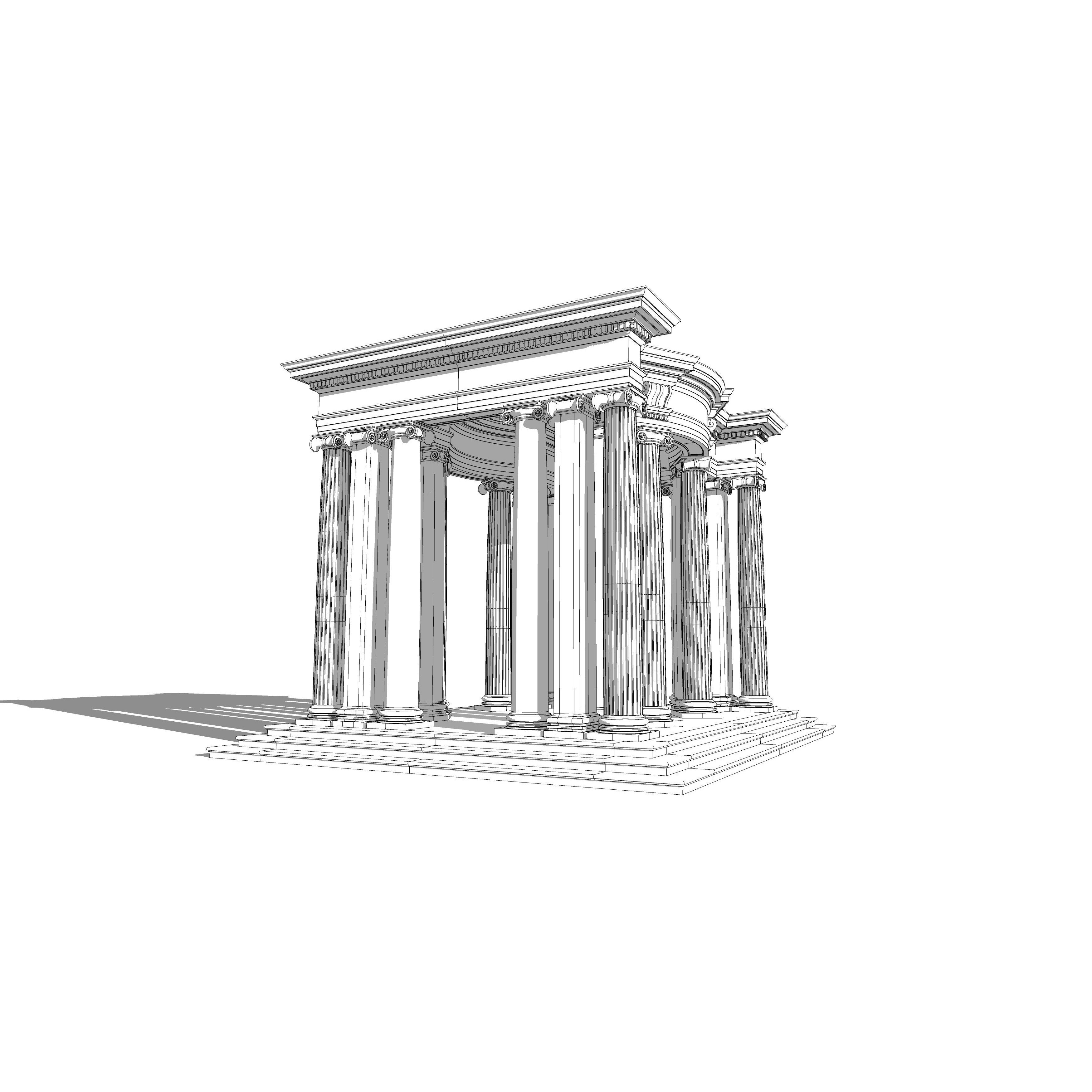 Gazebo Ionic Column - High-Quality 3D Model - View 11