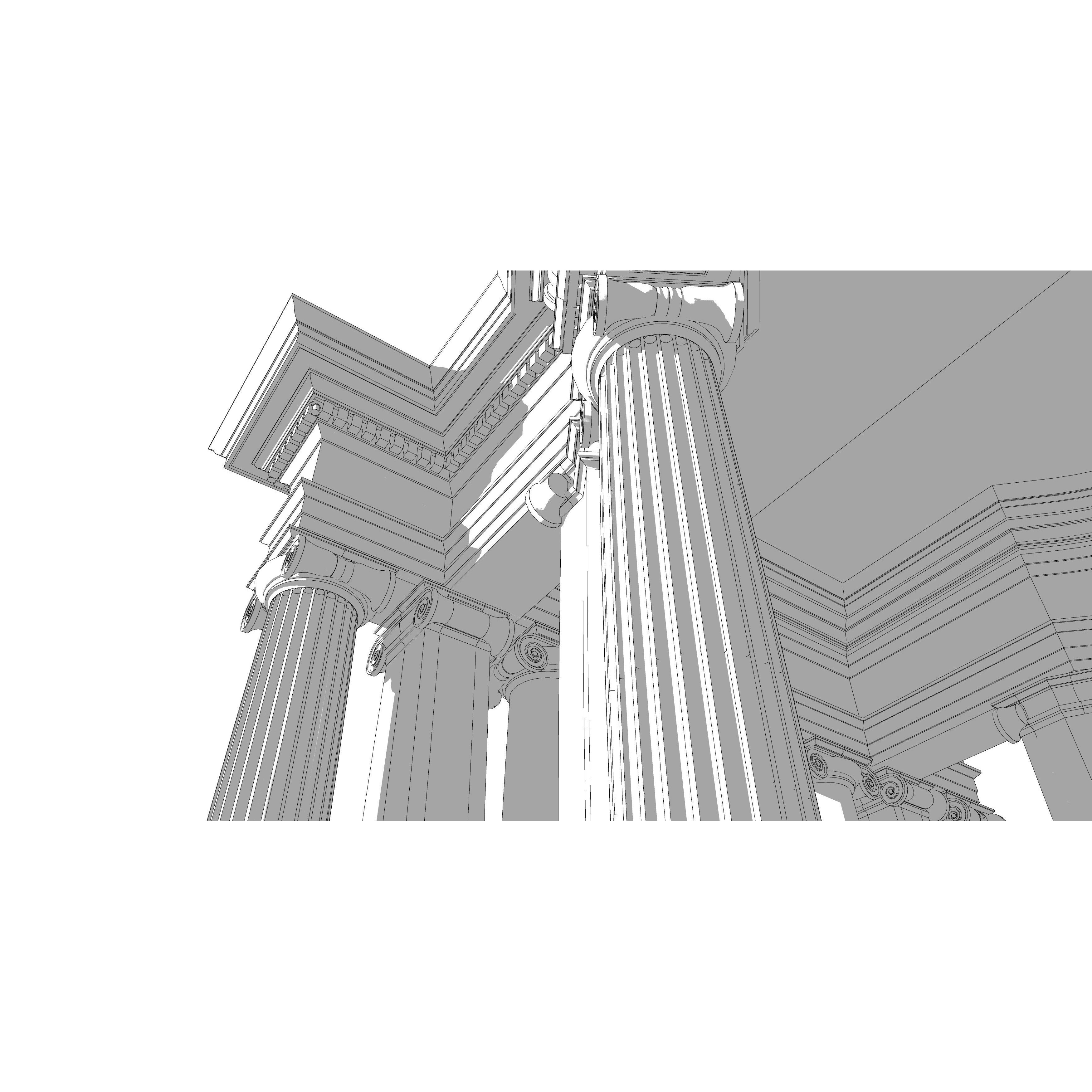Gazebo Ionic Column - High-Quality 3D Model - View 12