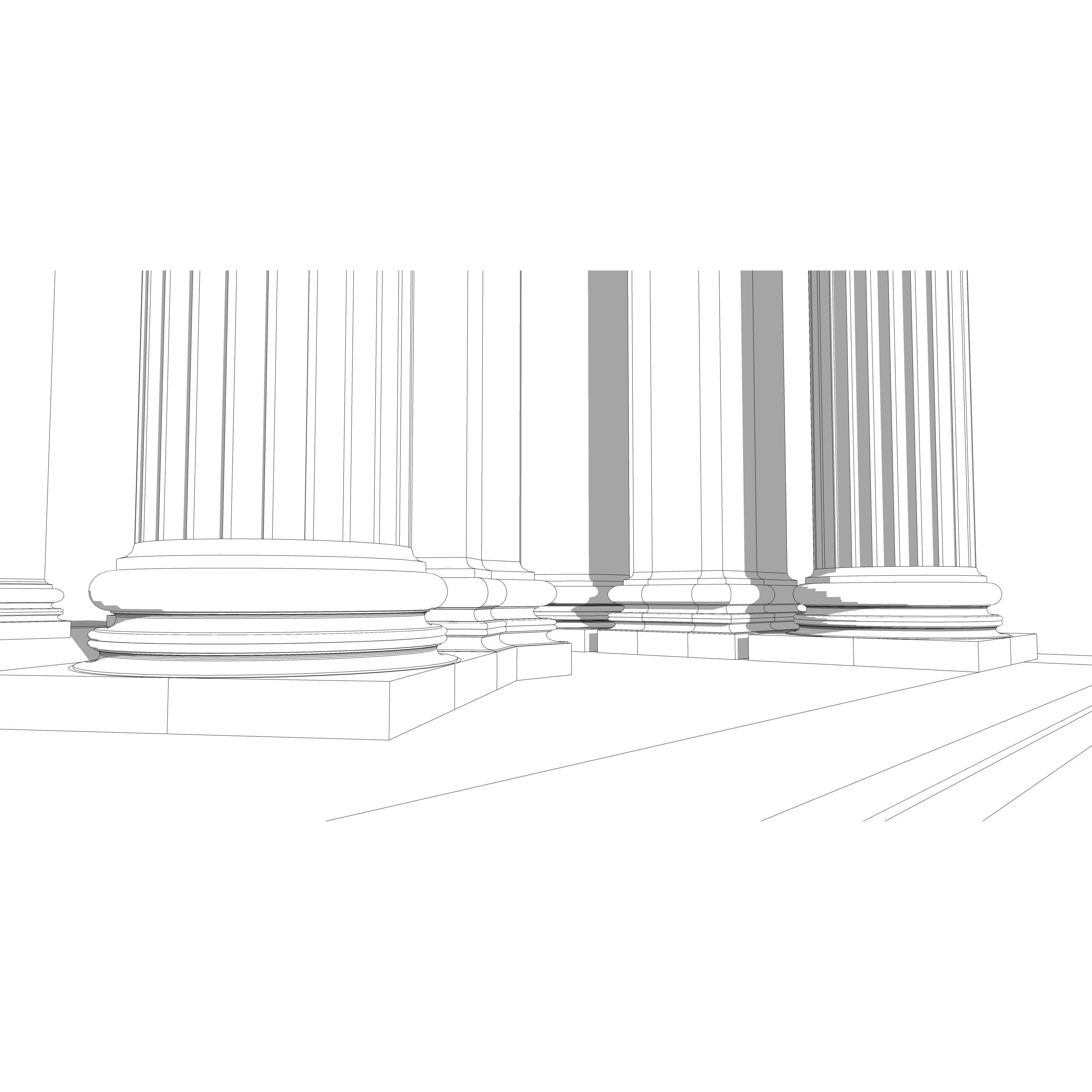 Gazebo Ionic Column - High-Quality 3D Model - View 13