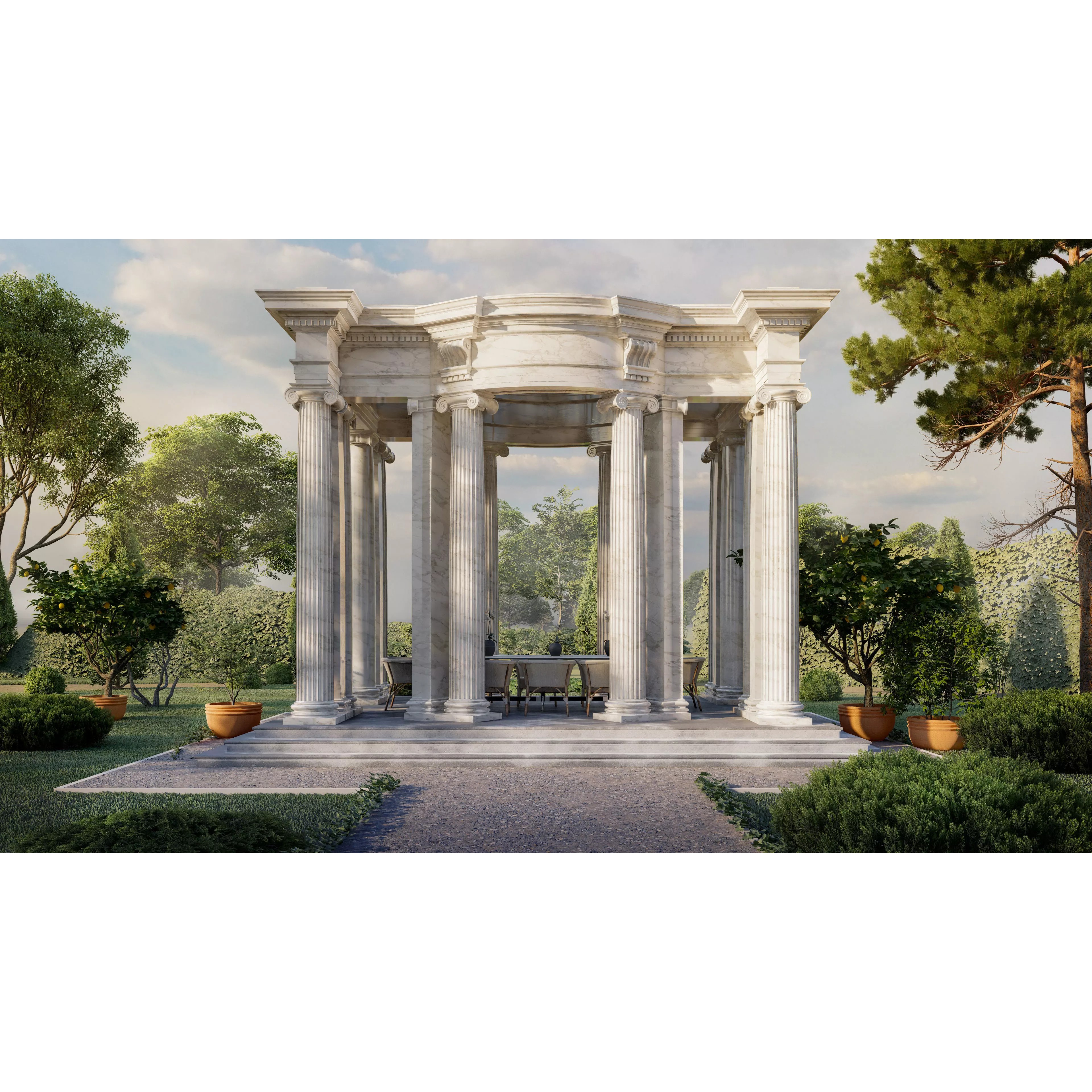 Gazebo Ionic Column - High-Quality 3D Model - View 2