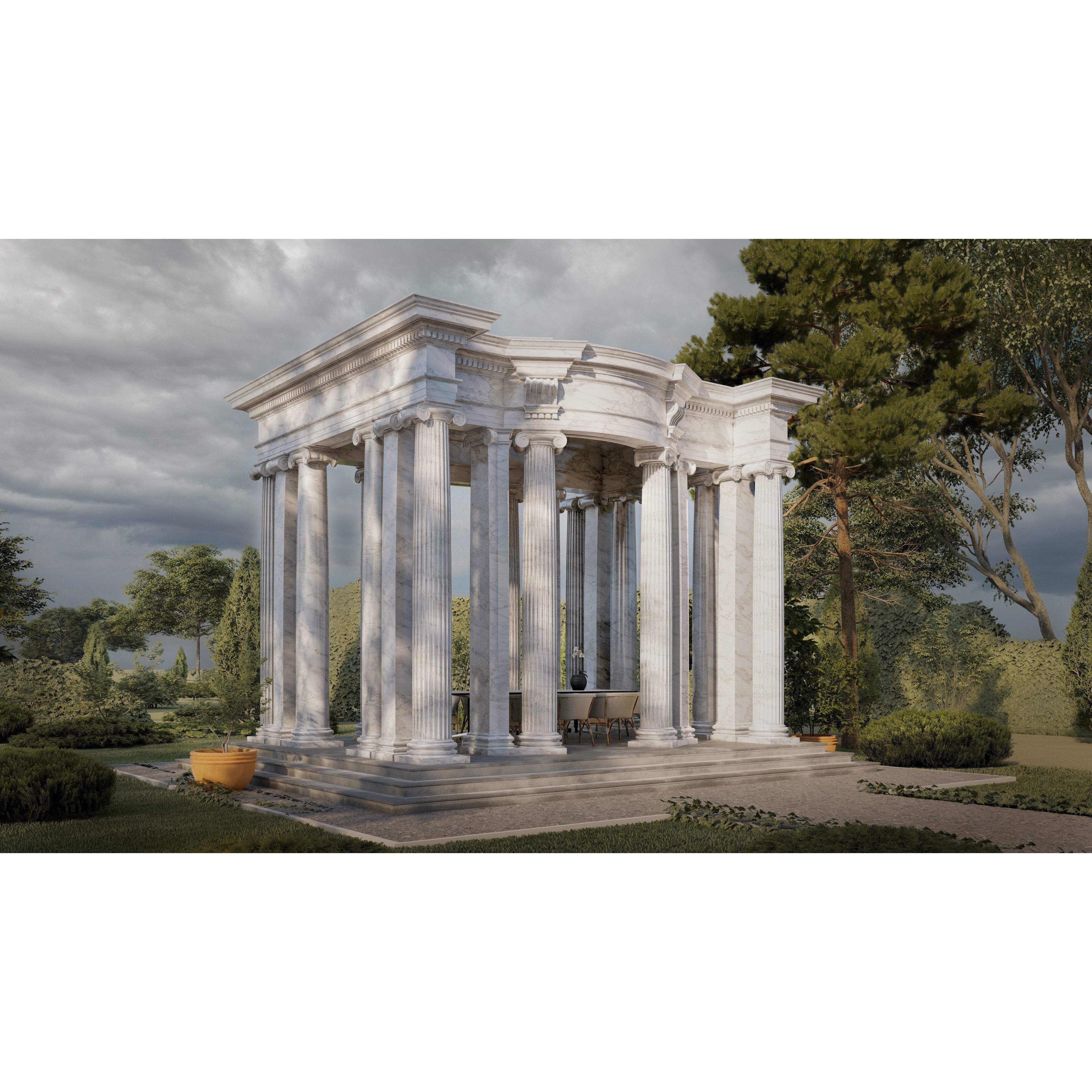 Gazebo Ionic Column - High-Quality 3D Model - View 3