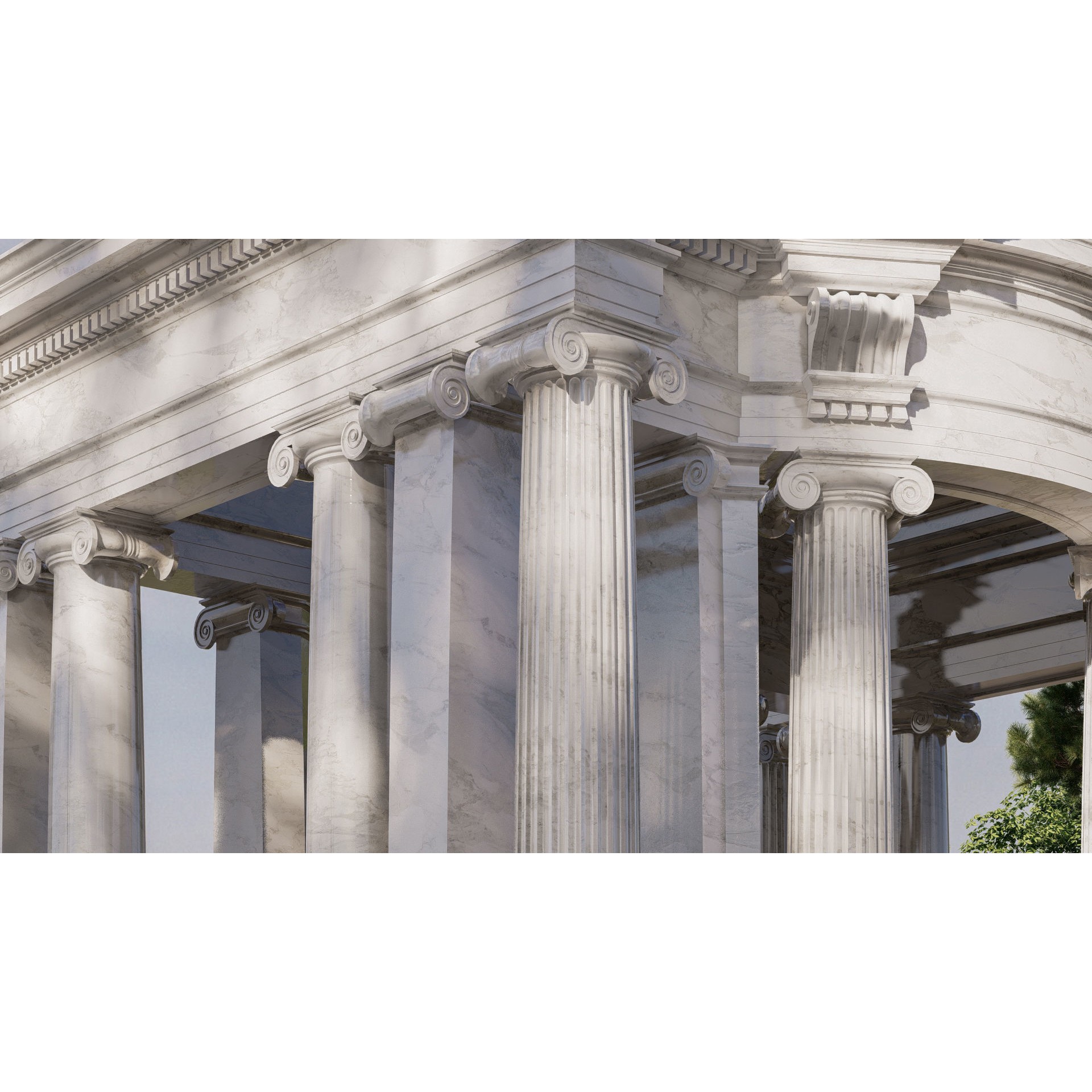 Gazebo Ionic Column - High-Quality 3D Model - View 4