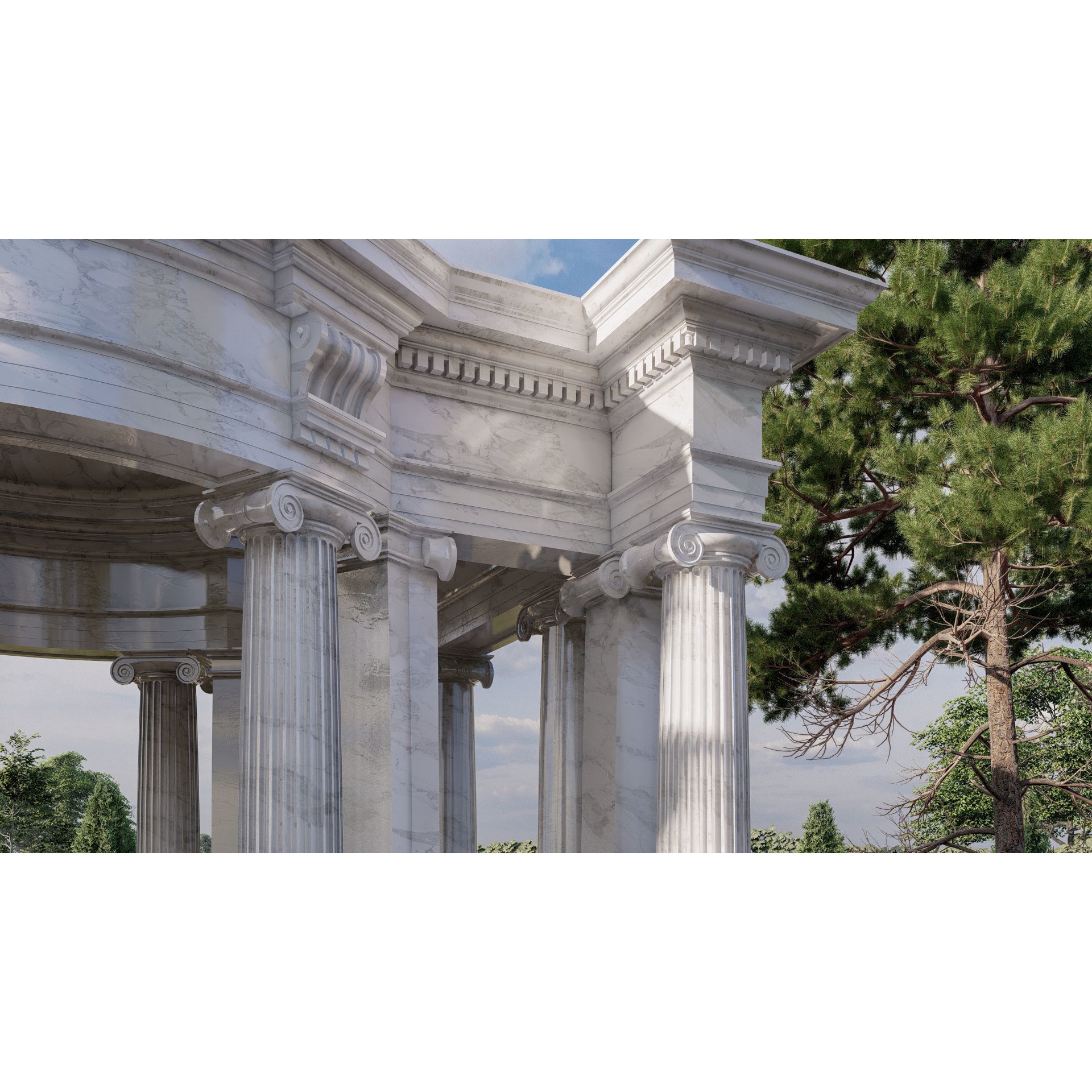 Gazebo Ionic Column - High-Quality 3D Model - View 5
