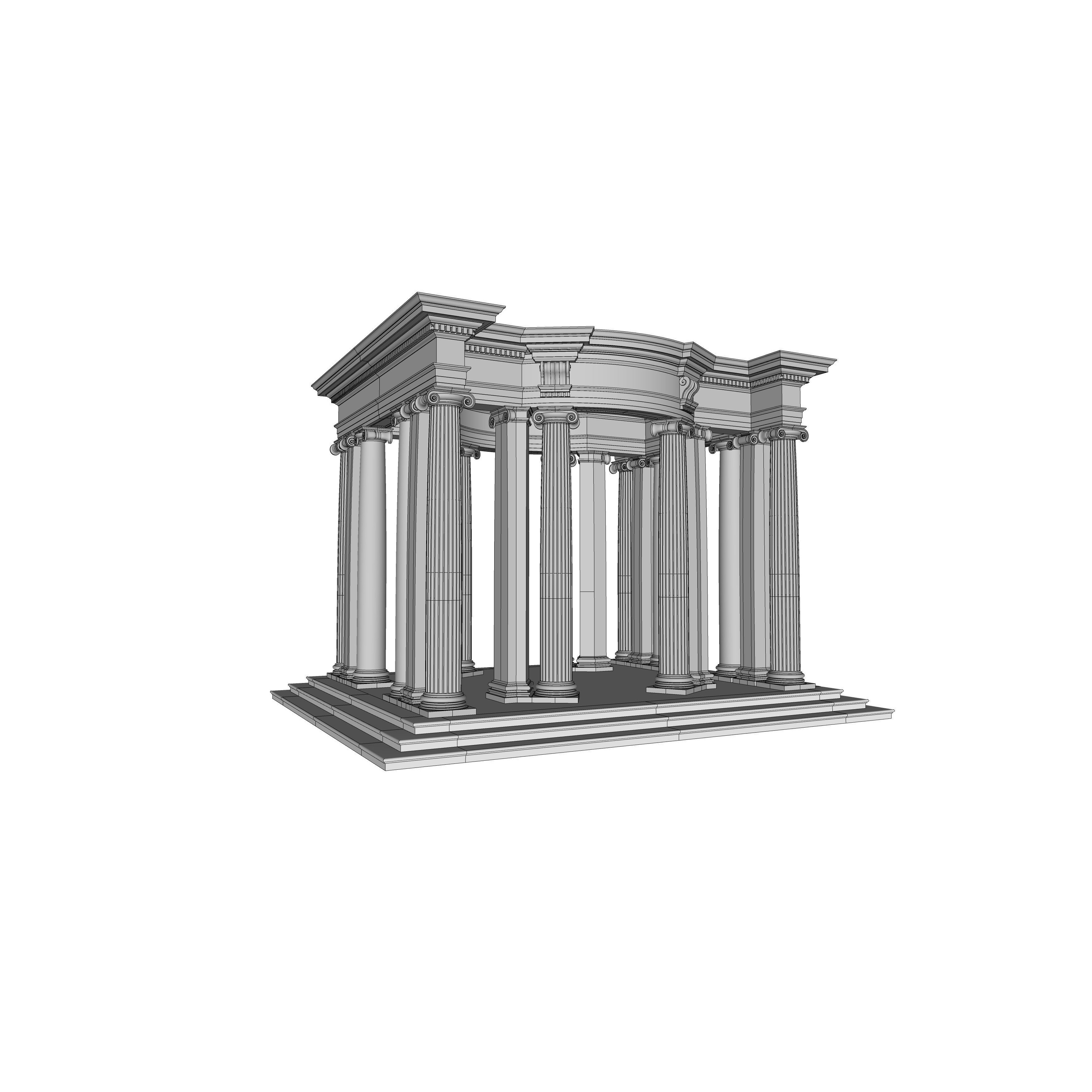 Gazebo Ionic Column - High-Quality 3D Model - View 6