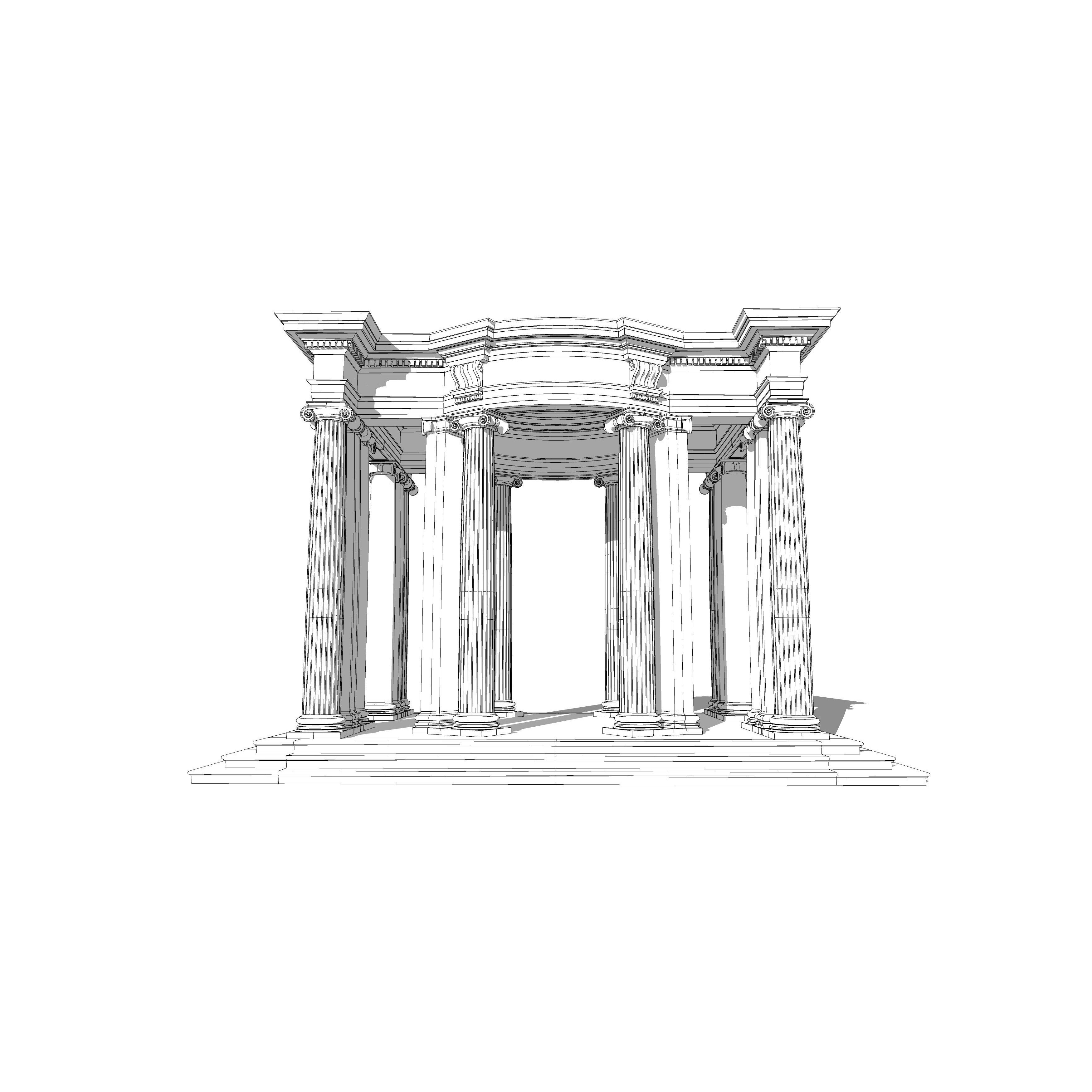 Gazebo Ionic Column - High-Quality 3D Model - View 7