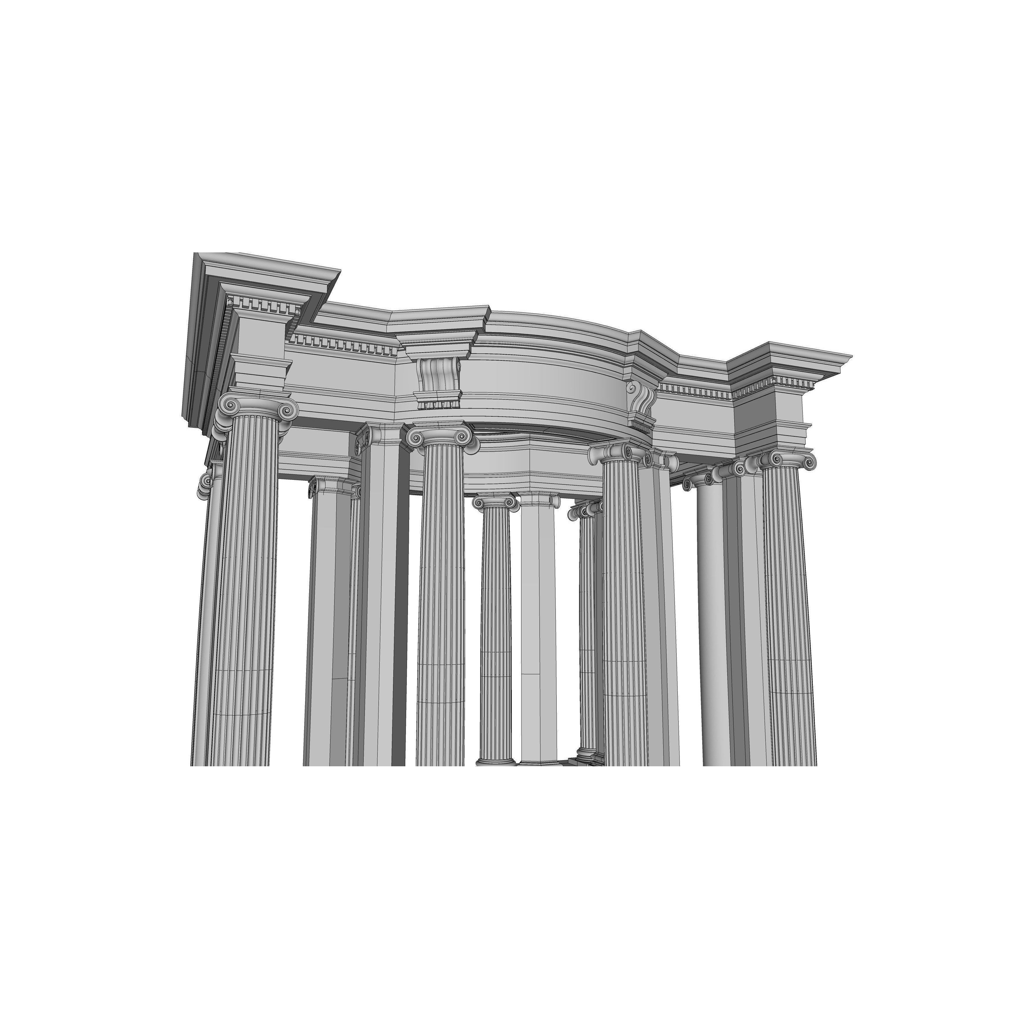 Gazebo Ionic Column - High-Quality 3D Model - View 8