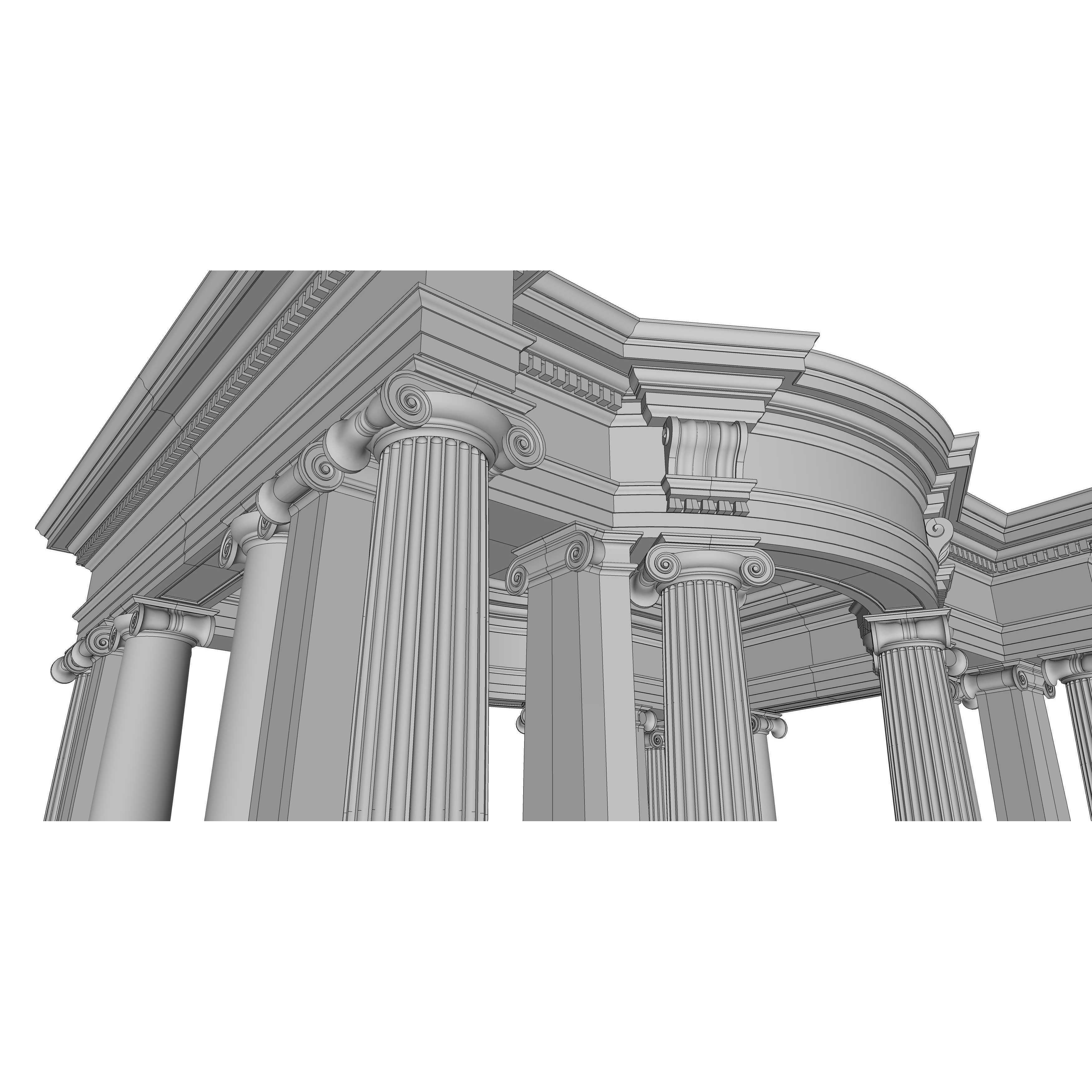 Gazebo Ionic Column - High-Quality 3D Model - View 9