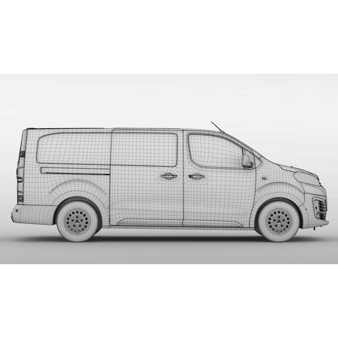Citroen Jumpy L3 2017 3D Model – High-Quality Utility Van, FBX - View 20