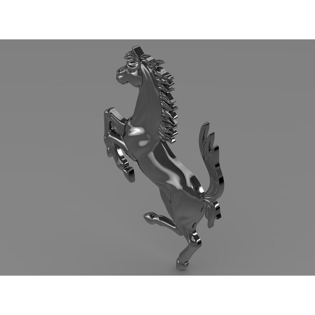 Ferrari Horse Logo 3D Model – PBR Badge Asset, FBX - View 13