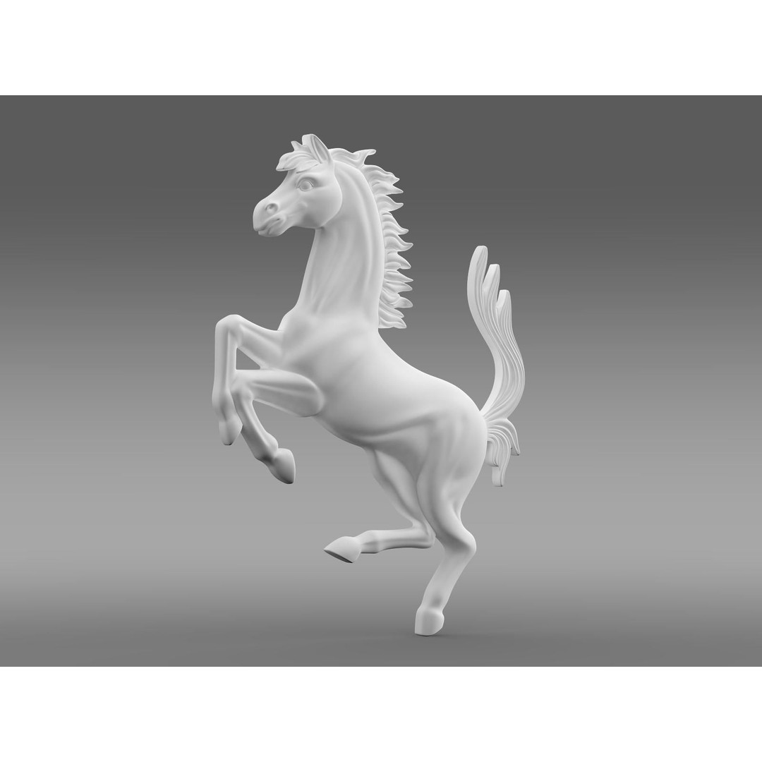 Ferrari Horse Logo 3D Model – PBR Badge Asset, FBX - View 5