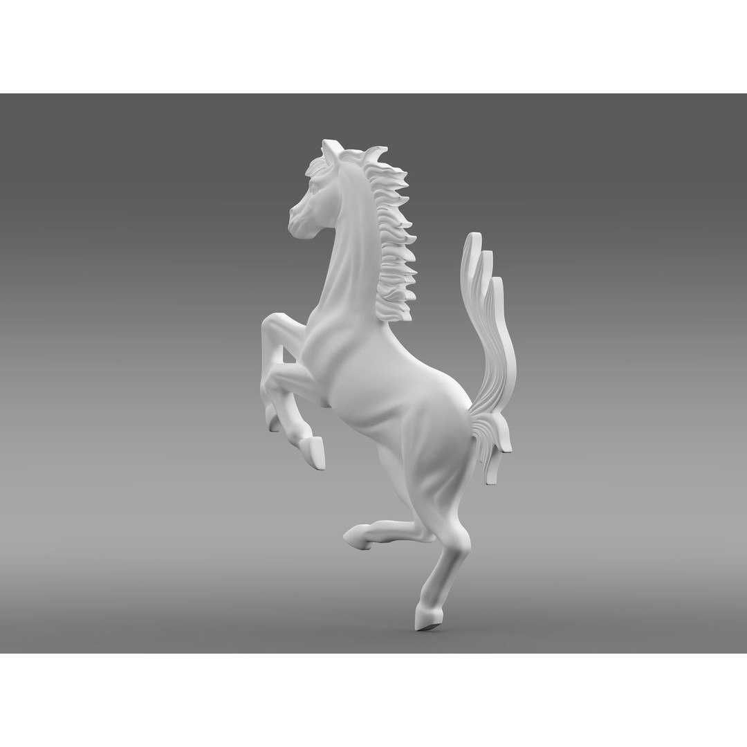 Ferrari Horse Logo 3D Model – PBR Badge Asset, FBX - View 6