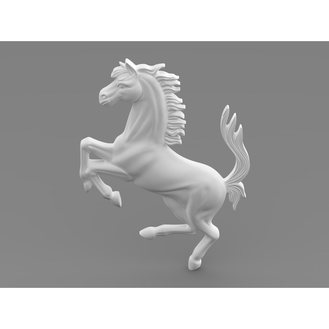Ferrari Horse Logo 3D Model – PBR Badge Asset, FBX - View 8