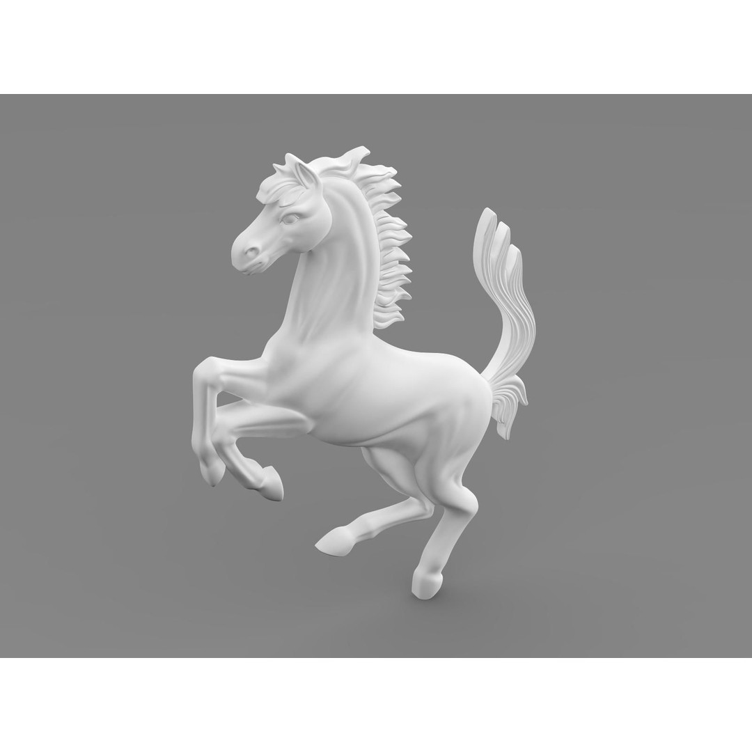 Ferrari Horse Logo 3D Model – PBR Badge Asset, FBX - View 9