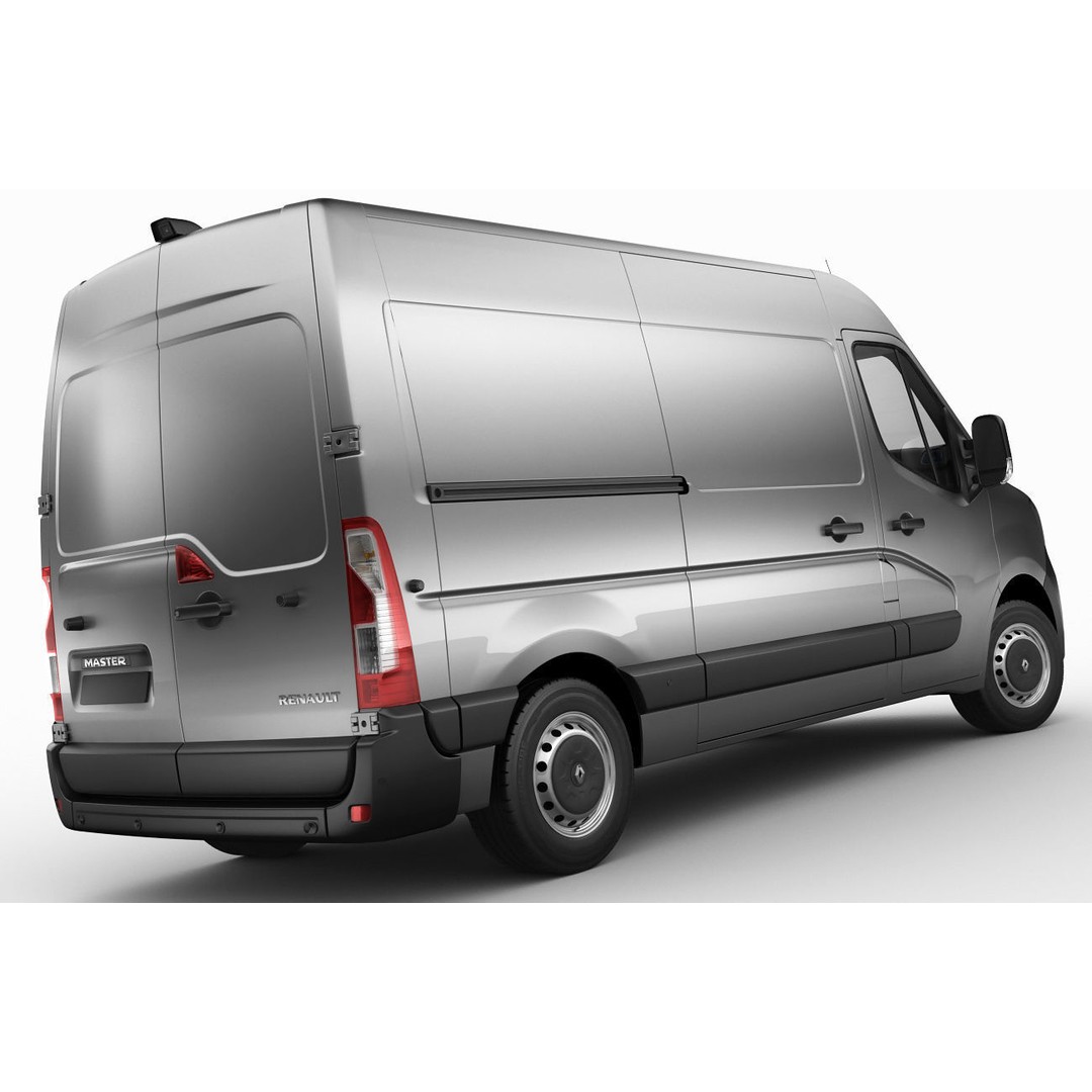 Renault Master Van L2H2 3D Model – High Poly Cargo Vehicle, FBX, OBJ - View 10
