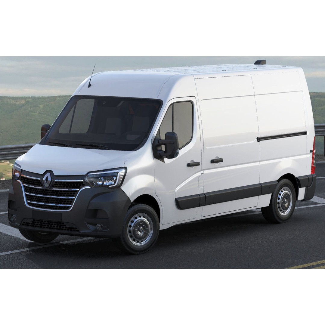 Renault Master Van L2H2 3D Model – High Poly Cargo Vehicle, FBX, OBJ - View 16