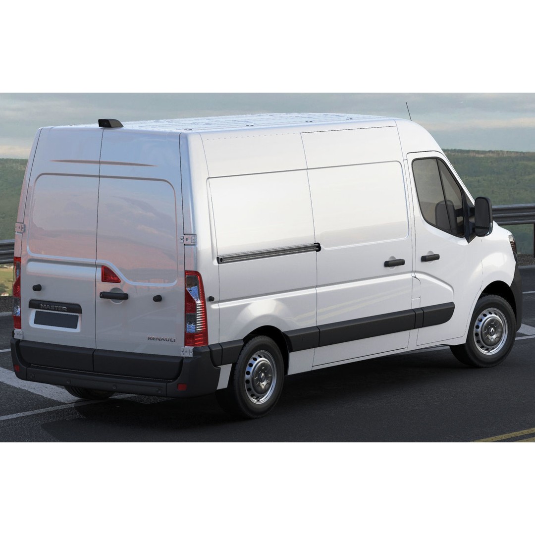 Renault Master Van L2H2 3D Model – High Poly Cargo Vehicle, FBX, OBJ - View 17