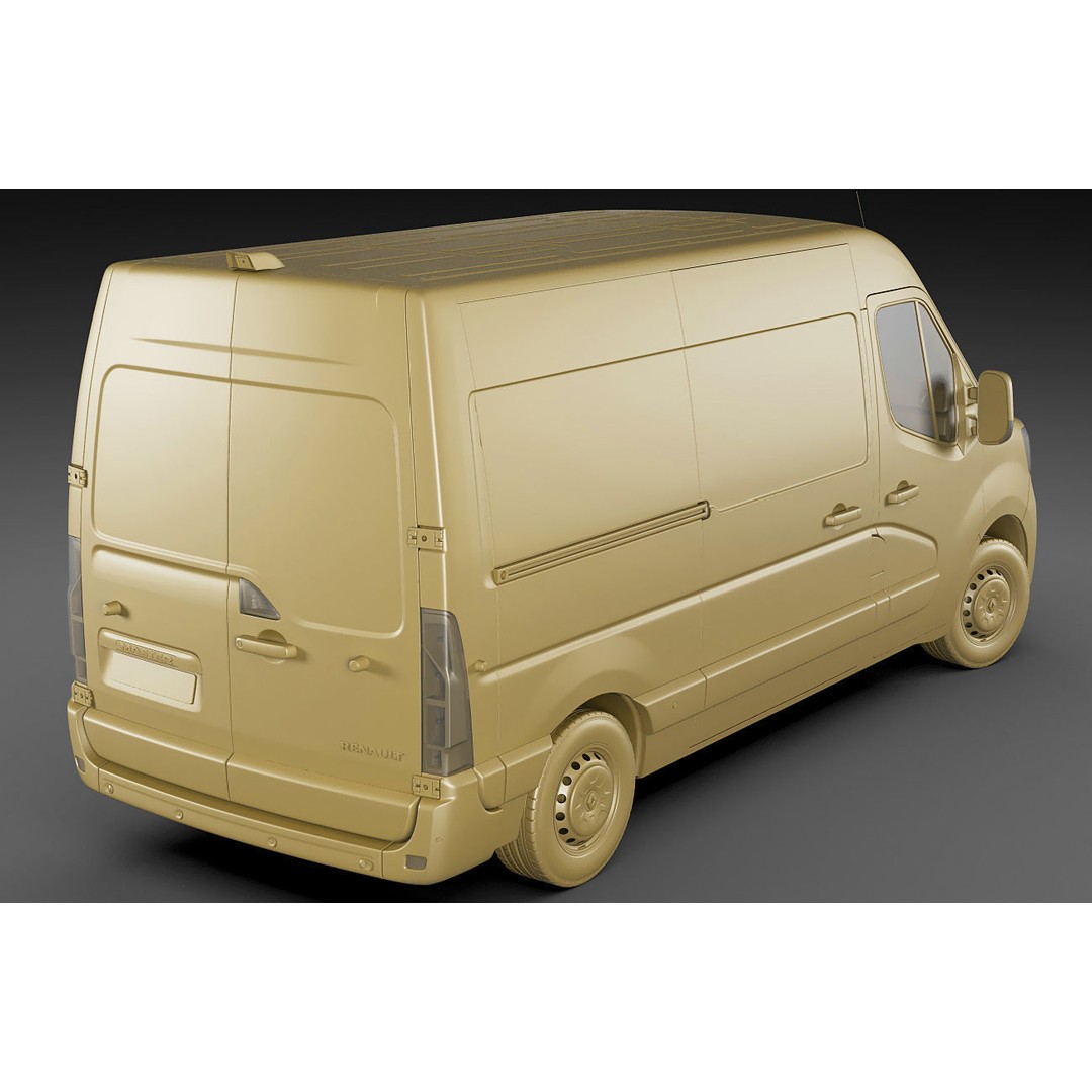 Renault Master Van L2H2 3D Model – High Poly Cargo Vehicle, FBX, OBJ - View 19