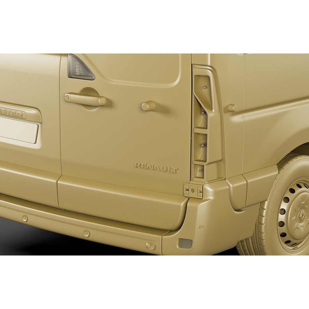 Renault Master Van L2H2 3D Model – High Poly Cargo Vehicle, FBX, OBJ - View 21