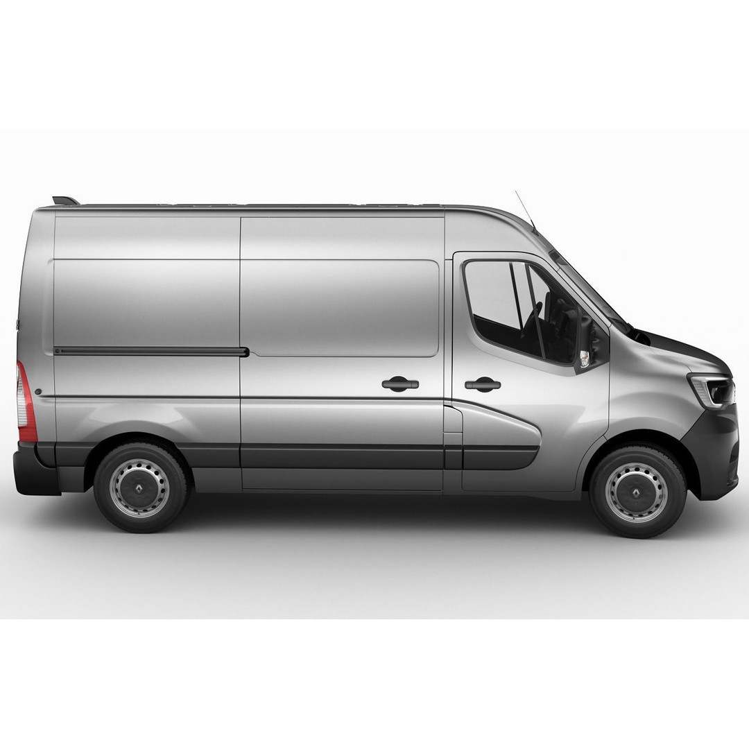 Renault Master Van L2H2 3D Model – High Poly Cargo Vehicle, FBX, OBJ - View 4