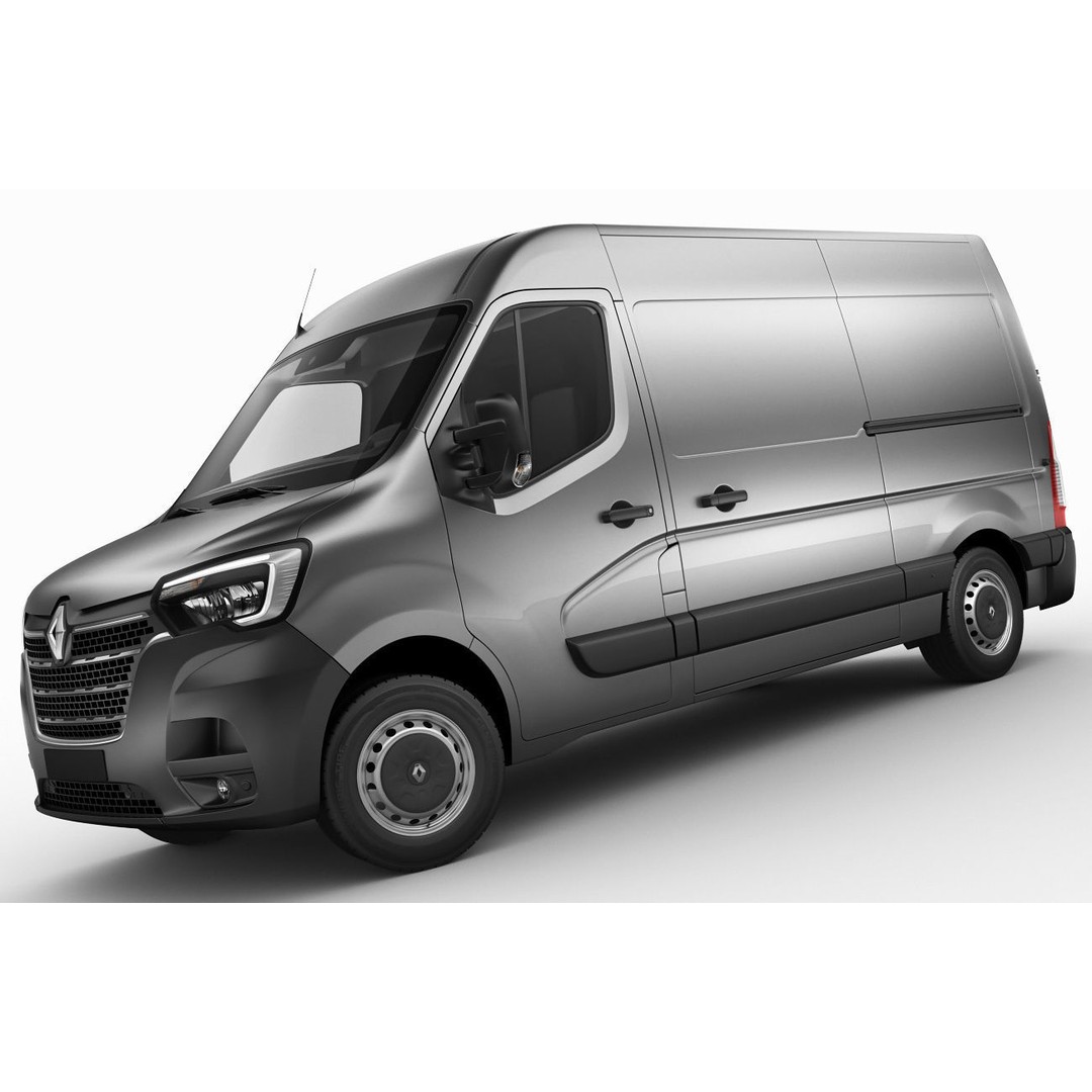 Renault Master Van L2H2 3D Model – High Poly Cargo Vehicle, FBX, OBJ - View 9