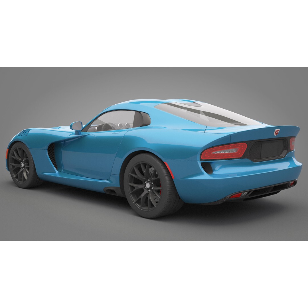 Dodge Viper 3D Model – High Poly Sport Car, FBX, OBJ, Game Ready - View 11