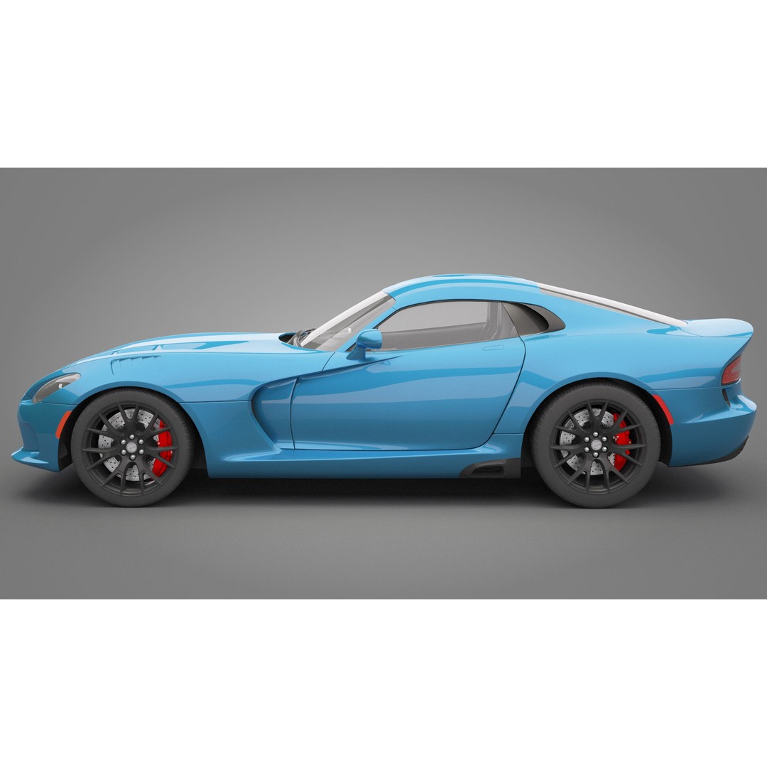 Dodge Viper 3D Model – High Poly Sport Car, FBX, OBJ, Game Ready - View 12