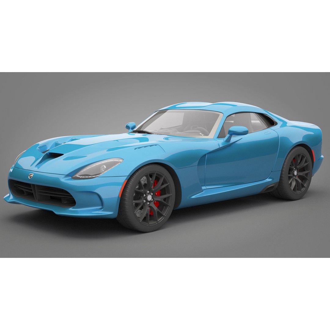 Dodge Viper 3D Model – High Poly Sport Car, FBX, OBJ, Game Ready - View 13