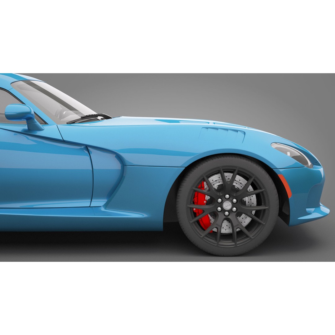Dodge Viper 3D Model – High Poly Sport Car, FBX, OBJ, Game Ready - View 14
