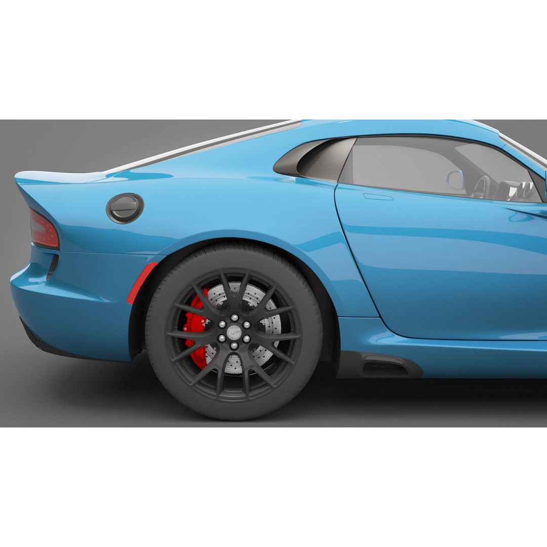 Dodge Viper 3D Model – High Poly Sport Car, FBX, OBJ, Game Ready - View 15