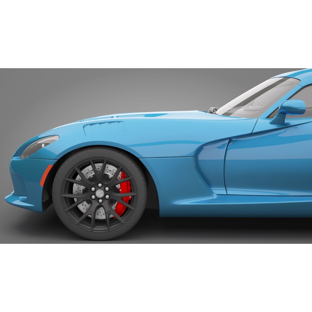Dodge Viper 3D Model – High Poly Sport Car, FBX, OBJ, Game Ready - View 16