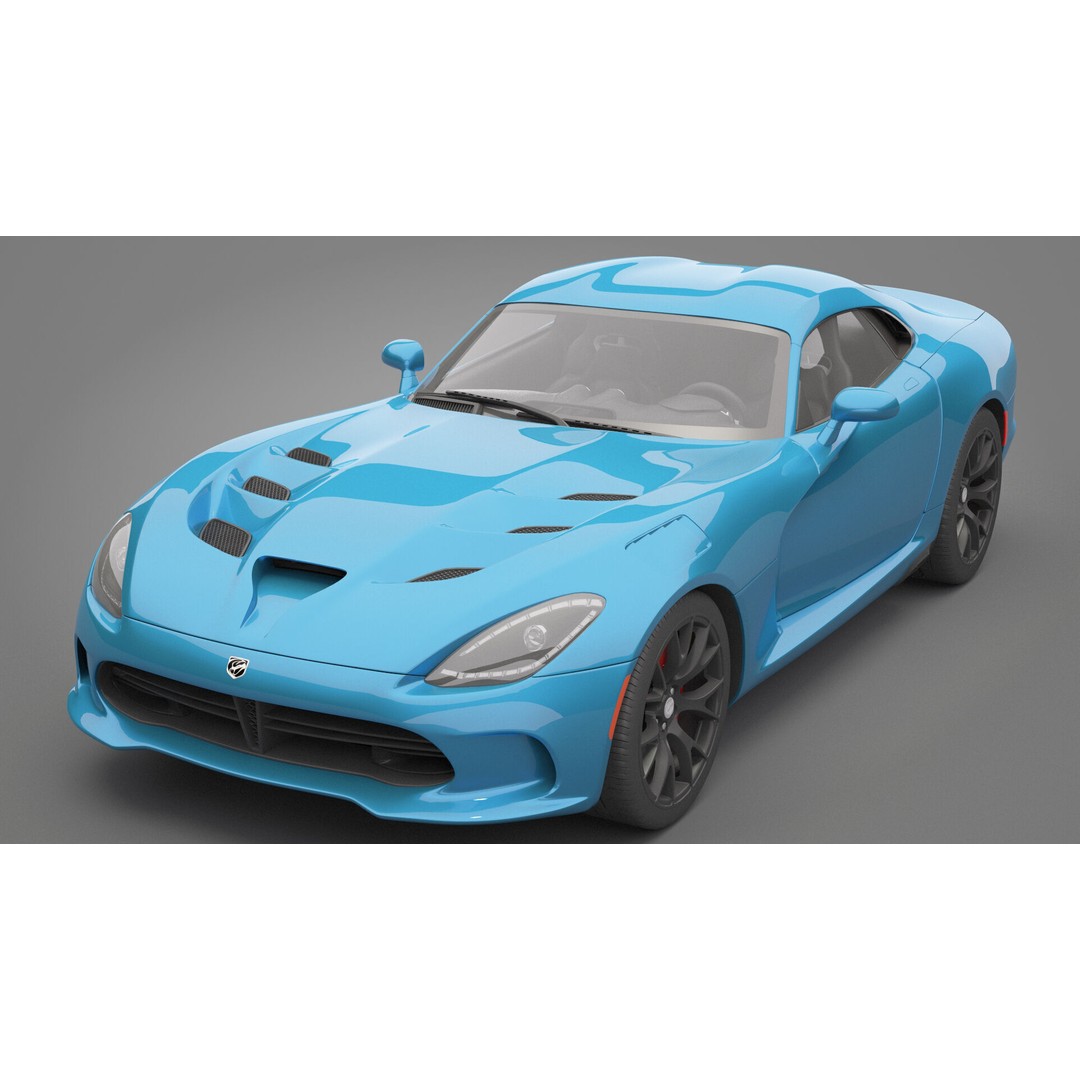 Dodge Viper 3D Model – High Poly Sport Car, FBX, OBJ, Game Ready - View 18
