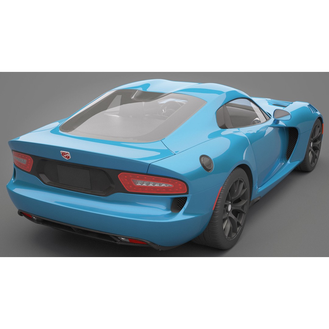 Dodge Viper 3D Model – High Poly Sport Car, FBX, OBJ, Game Ready - View 19