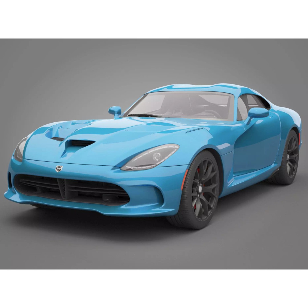 Dodge Viper 3D Model – High Poly Sport Car, FBX, OBJ, Game Ready - View 2