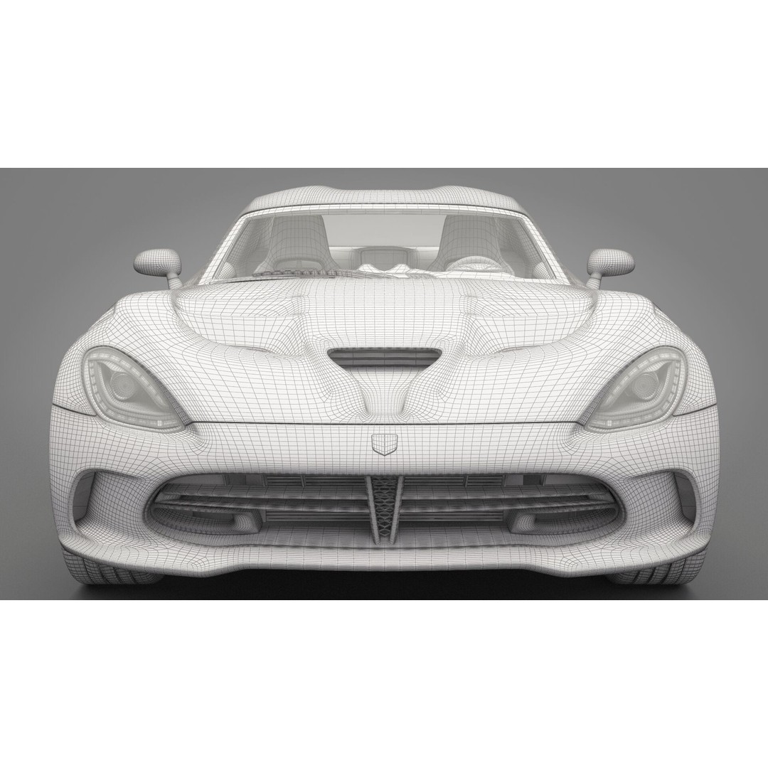 Dodge Viper 3D Model – High Poly Sport Car, FBX, OBJ, Game Ready - View 24
