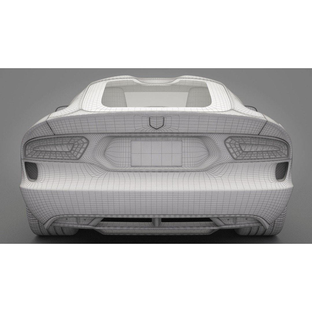 Dodge Viper 3D Model – High Poly Sport Car, FBX, OBJ, Game Ready - View 25