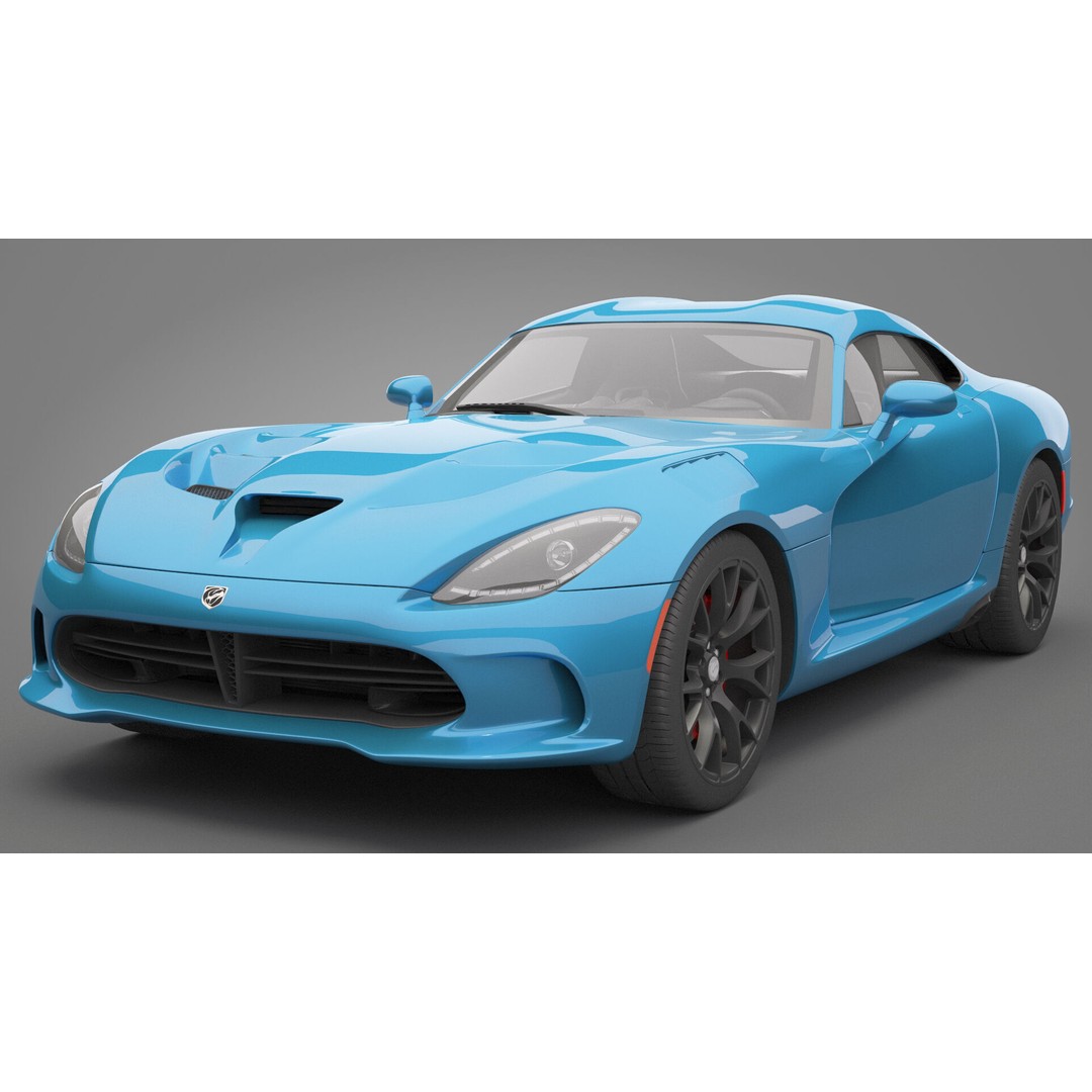 Dodge Viper 3D Model – High Poly Sport Car, FBX, OBJ, Game Ready - View 3
