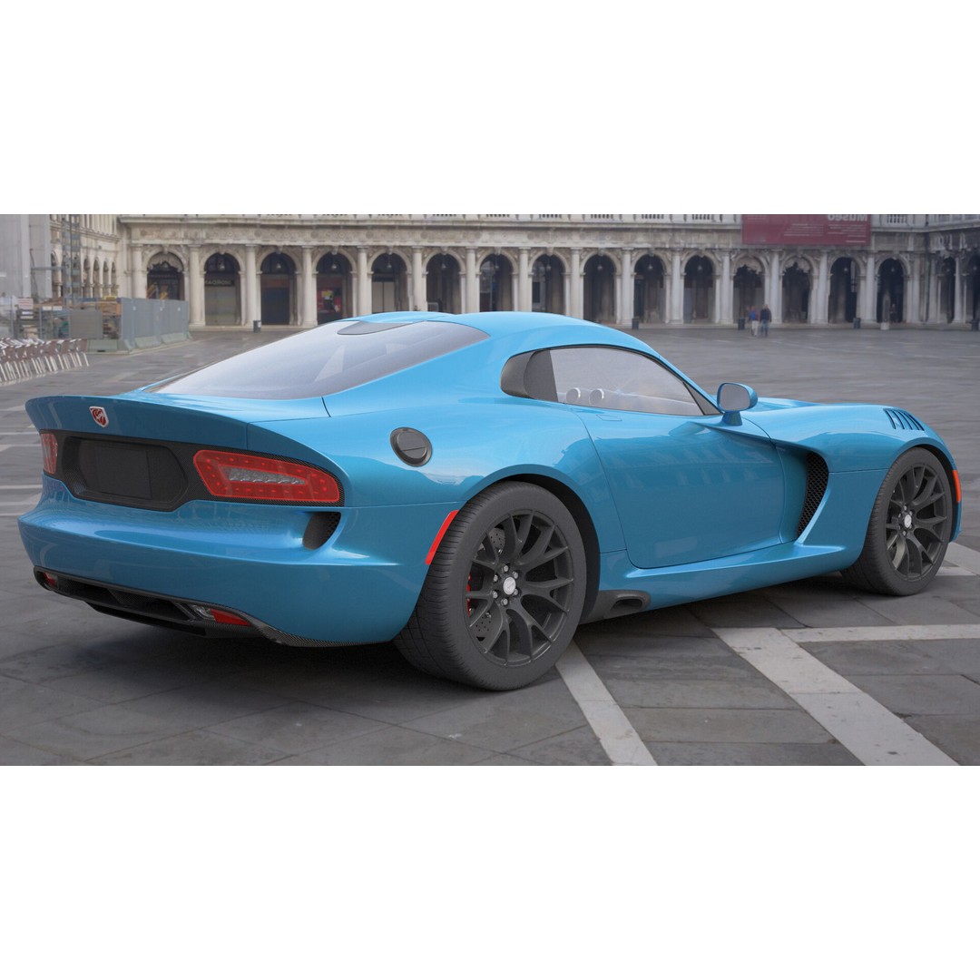 Dodge Viper 3D Model – High Poly Sport Car, FBX, OBJ, Game Ready - View 5