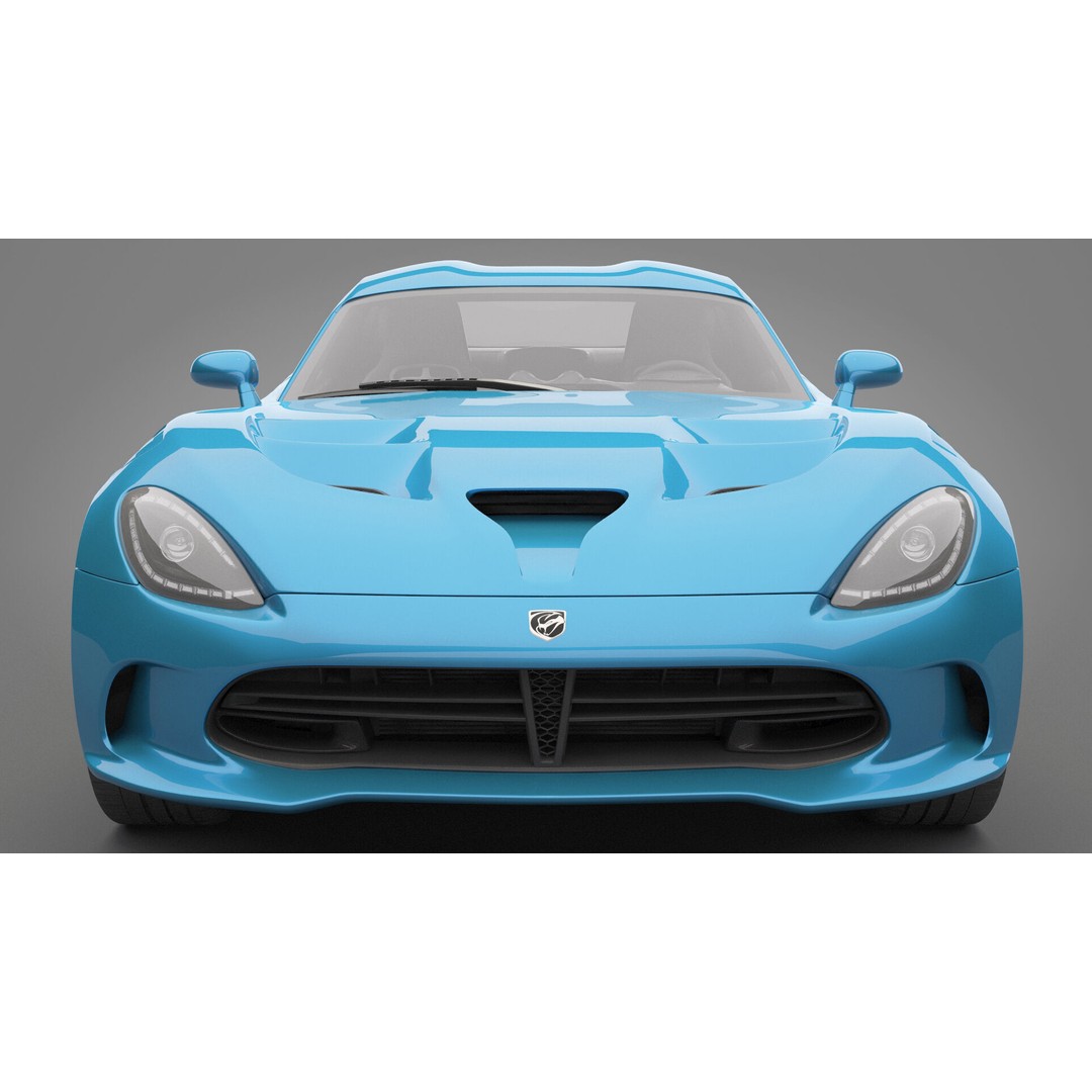 Dodge Viper 3D Model – High Poly Sport Car, FBX, OBJ, Game Ready - View 6