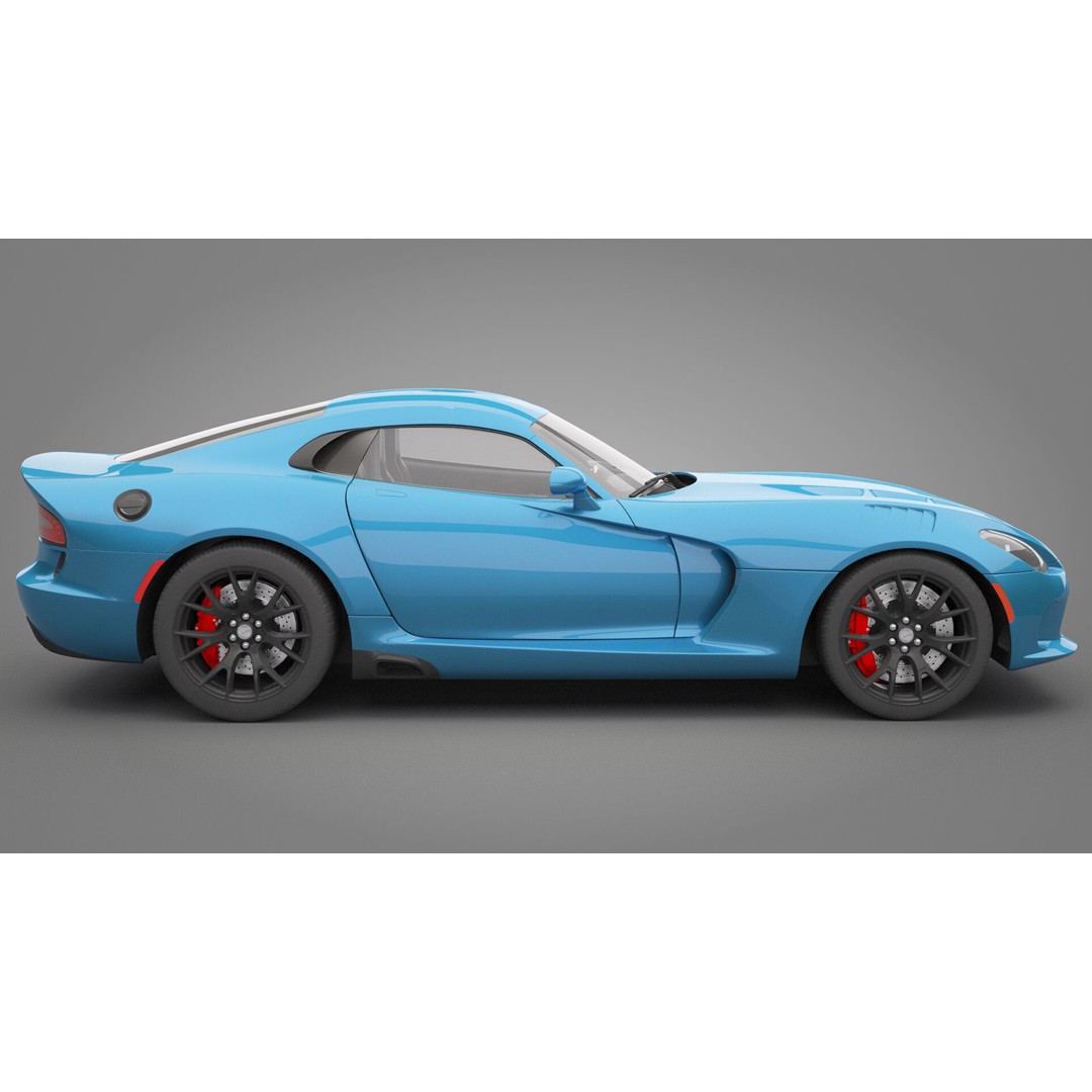 Dodge Viper 3D Model – High Poly Sport Car, FBX, OBJ, Game Ready - View 8