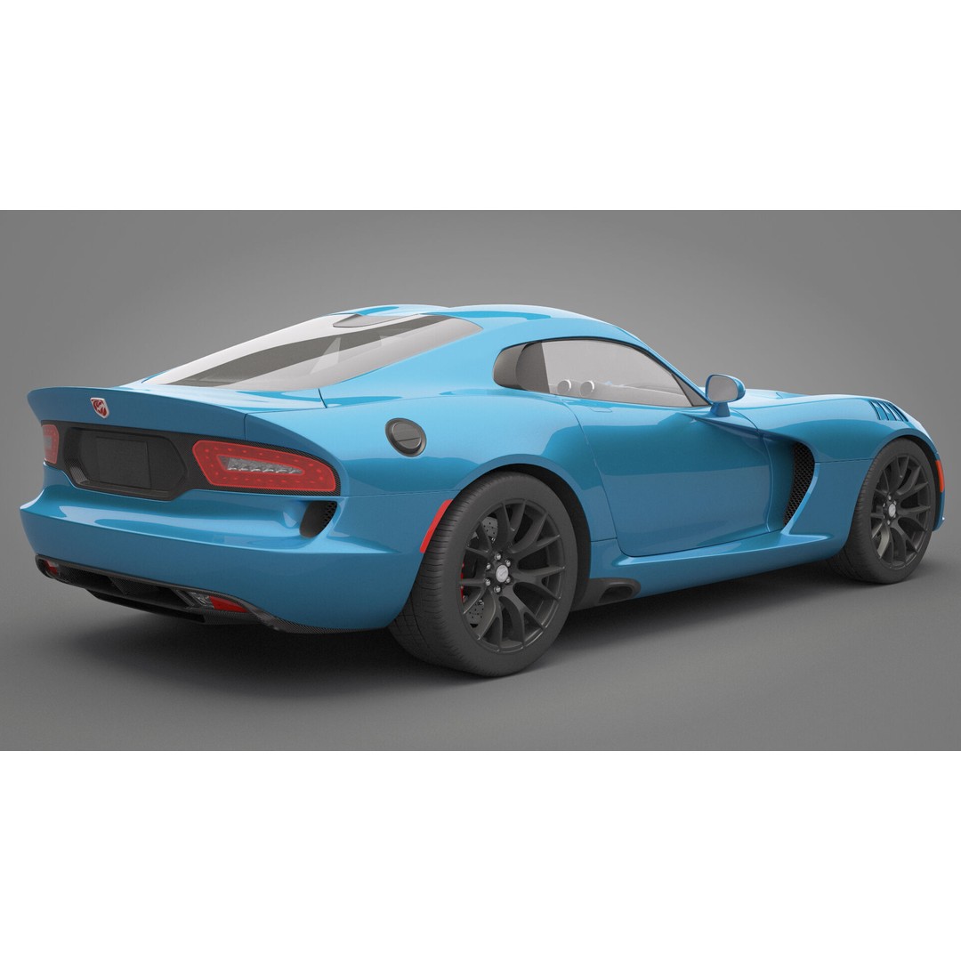 Dodge Viper 3D Model – High Poly Sport Car, FBX, OBJ, Game Ready - View 9